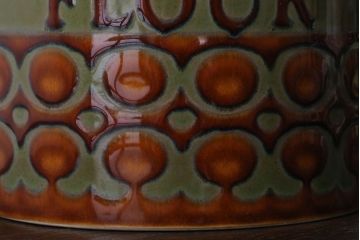 アンティーク雑貨　イギリスビンテージ　HORNSEA(ホーンジー)　BRONTE(ブロンテ)シリーズ　キャニスター(洋食器)