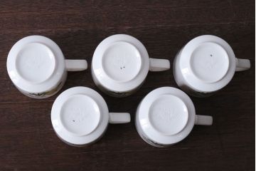 イギリスビンテージ　MARKS&SPENCER(マークス&スペンサー)　POPPIES(ポピーズ)シリーズ　カップ&ソーサー5客セット(洋食器)