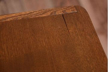 アンティーク家具　和製アンティーク　ダイヤガラス入り!作業台付き上品な古いカップボード(食器棚)