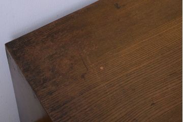 レトロ家具　昭和レトロ　シンプルな古い木の収納戸棚(書類棚・レコードケース)