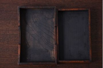 アンティーク雑貨　和製アンティーク　古い欅の小物収納木箱(小箱・収納箱)