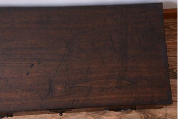 アンティーク家具　古民具・骨董　古い木製のアンティーク衣装箪笥(引き出しローボード)