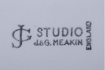 アンティーク雑貨　イギリスビンテージ　J&G　MEAKIN(ミーキン)　Palma(パルマ)シリーズ カップ&ソーサー2客セット(洋食器)