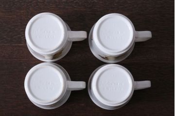 イギリスビンテージ　J&G　MEAKIN(ミーキン)　Eden(エデン)シリーズ　カップ&ソーサー4客セット(洋食器)