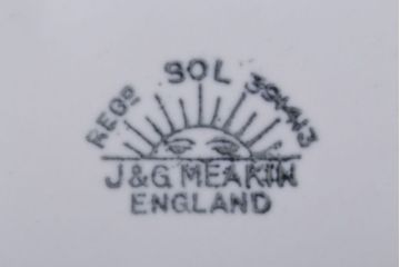 アンティーク雑貨　イギリスビンテージ　J&G　MEAKIN(ミーキン)　ROMANY(ロマニー)シリーズ　深皿3枚セット(2)(洋食器)