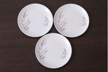 イギリスビンテージ　J&G　MEAKIN(ミーキン)　ROMANY(ロマニー)シリーズ ケーキプレート3枚セット(洋食器)