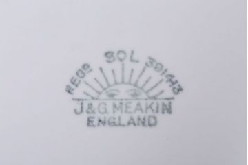 イギリスビンテージ　J&G　MEAKIN(ミーキン)　ROMANY(ロマニー)シリーズ ケーキプレート3枚セット(洋食器)