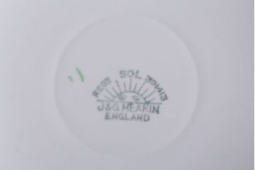 アンティーク雑貨　イギリスビンテージ　J&G　MEAKIN(ミーキン)　ROMANY(ロマニー)シリーズ カップ&ソーサー2客セット(洋食器)(1)