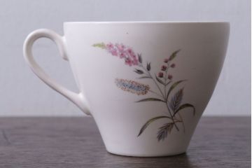 アンティーク雑貨　イギリスビンテージ　J&G　MEAKIN(ミーキン)　ROMANY(ロマニー)シリーズ カップ&ソーサー2客セット(洋食器)(2)