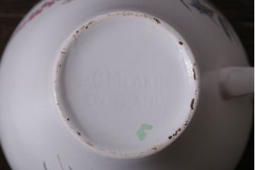 アンティーク雑貨　イギリスビンテージ　J&G　MEAKIN(ミーキン)　ROMANY(ロマニー)シリーズ カップ&ソーサー2客セット(洋食器)(2)