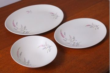 イギリスビンテージ　J&G　MEAKIN(ミーキン)　ROMANY(ロマニー)シリーズ　深皿・大小オーバルプレート3点セット(洋食器)