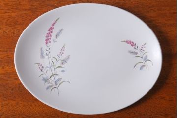 イギリスビンテージ　J&G　MEAKIN(ミーキン)　ROMANY(ロマニー)シリーズ　深皿・大小オーバルプレート3点セット(洋食器)