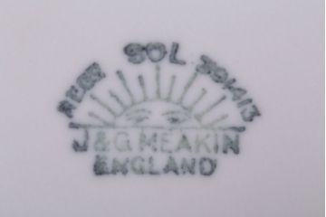 イギリスビンテージ　J&G　MEAKIN(ミーキン)　ROMANY(ロマニー)シリーズ　深皿・大小オーバルプレート3点セット(洋食器)