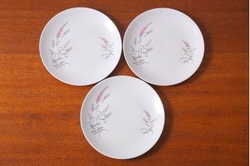 アンティーク雑貨　イギリスビンテージ　J&G　MEAKIN(ミーキン)　ROMANY(ロマニー)シリーズ　ディナープレート3枚セット(洋食器)(1)