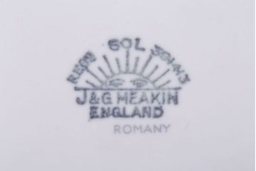 アンティーク雑貨　イギリスビンテージ　J&G　MEAKIN(ミーキン)　ROMANY(ロマニー)シリーズ ディナープレート3枚セット(2)(洋食器)