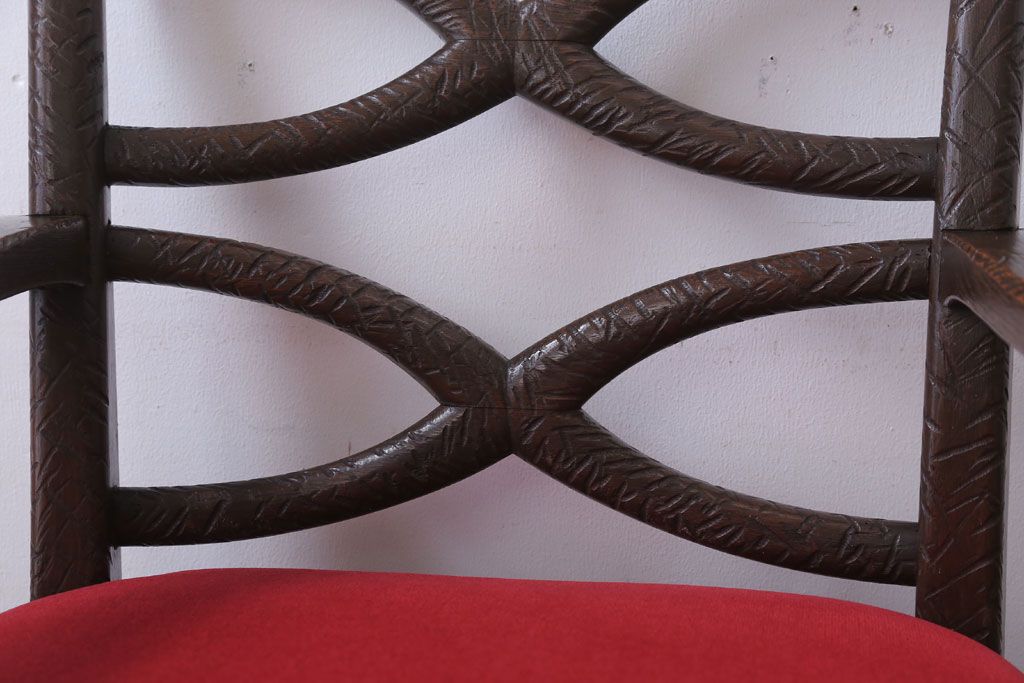 アンティーク家具　ぺザントアート　モダンなアンティークチェア(2)