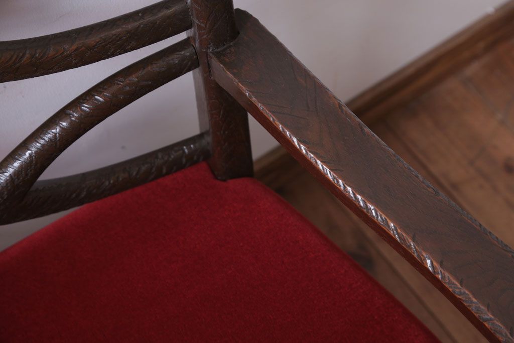 アンティーク家具　ぺザントアート　モダンなアンティークチェア(3)