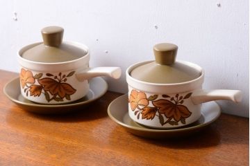 イギリスビンテージ　Palissy(パリシー)　kismet(キスメット)シリーズ　キャセロール2つセット(3)(洋食器)
