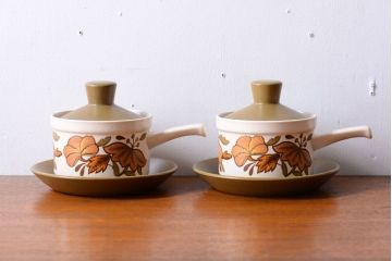 イギリスビンテージ　Palissy(パリシー)　kismet(キスメット)シリーズ　キャセロール2つセット(3)(洋食器)