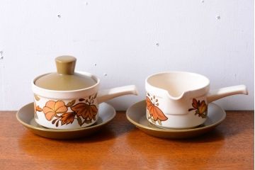 イギリスビンテージ　Palissy(パリシー)　kismet(キスメット)シリーズ　キャセロール2つセット(1)(洋食器)
