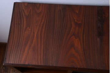 アンティーク家具　和製アンティーク　ダイヤガラス!埋木入りの上品な古い収納戸棚