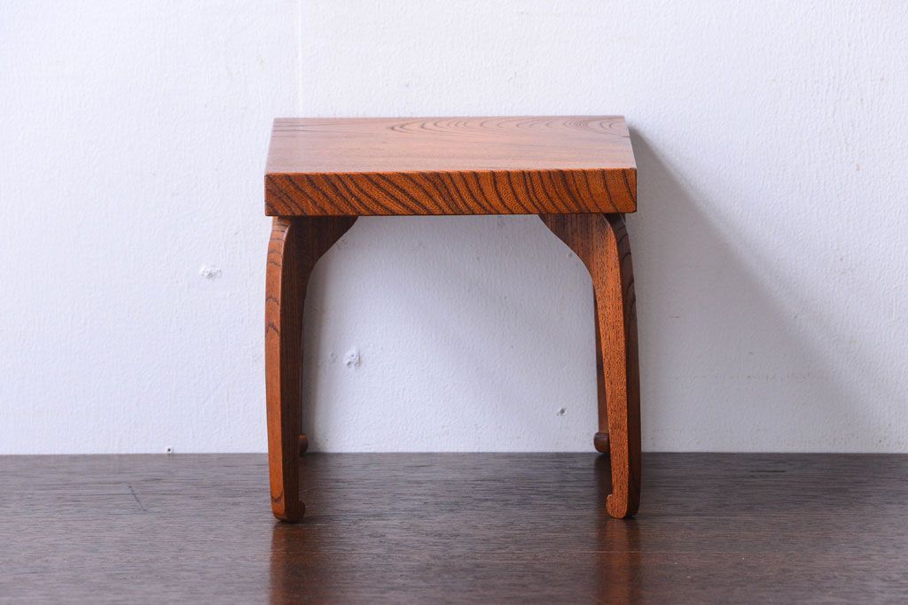 アンティーク雑貨　和製アンティーク　欅材のシンプルなアンティーク花台