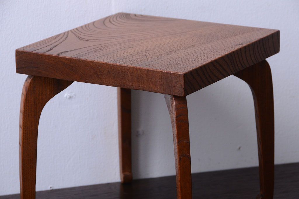 アンティーク雑貨　和製アンティーク　欅材のシンプルなアンティーク花台