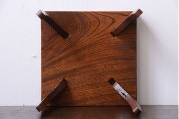 アンティーク雑貨　和製アンティーク　欅材のシンプルなアンティーク花台