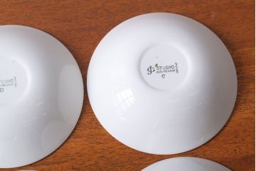 アンティーク雑貨　イギリスビンテージ　J&G　MEAKIN(ミーキン)　POPPY(ポピー)シリーズ　深皿6点セット(洋食器)