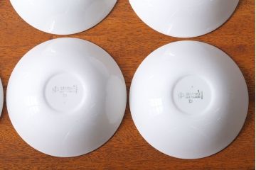 アンティーク雑貨　イギリスビンテージ　J&G　MEAKIN(ミーキン)　POPPY(ポピー)シリーズ　深皿6点セット(洋食器)