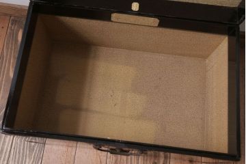 アンティーク雑貨　古民具・骨董　高級品!銅金具が上品なアンティーク挟み箱(時代箱・収納箱)