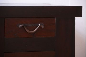 アンティーク家具　古民具・骨董　六尺　明治〜大正　アンティーク水屋箪笥ローボード(テレビボード、テレビ台、キャビネット、収納棚)