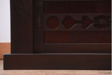 アンティーク家具　古民具・骨董　六尺　明治〜大正　アンティーク水屋箪笥ローボード(テレビボード、テレビ台、キャビネット、収納棚)