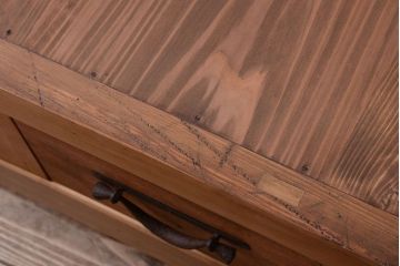 アンティーク家具　古民具・骨董　明治〜大正　木味のアンティーク脚付き水屋箪笥ローボード(テレビ台、キャビネット、収納棚)