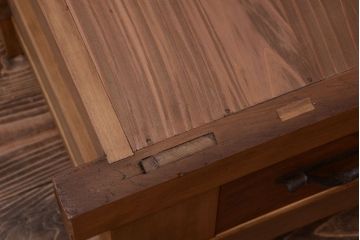 アンティーク家具　古民具・骨董　明治〜大正　木味のアンティーク脚付き水屋箪笥ローボード(テレビ台、キャビネット、収納棚)