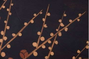 中古　民芸家具　梅の図　小箪笥(引き出し)