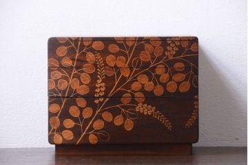 中古　民芸家具　萩の図　引き出し