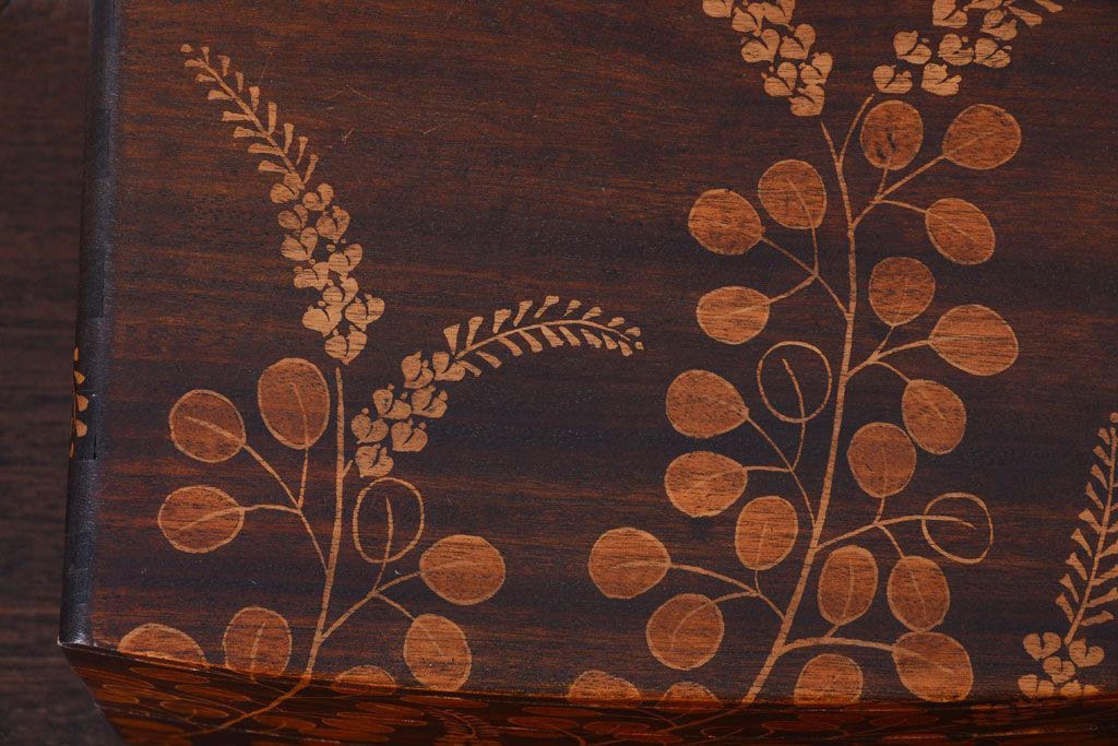 中古　民芸家具　萩の図　引き出し