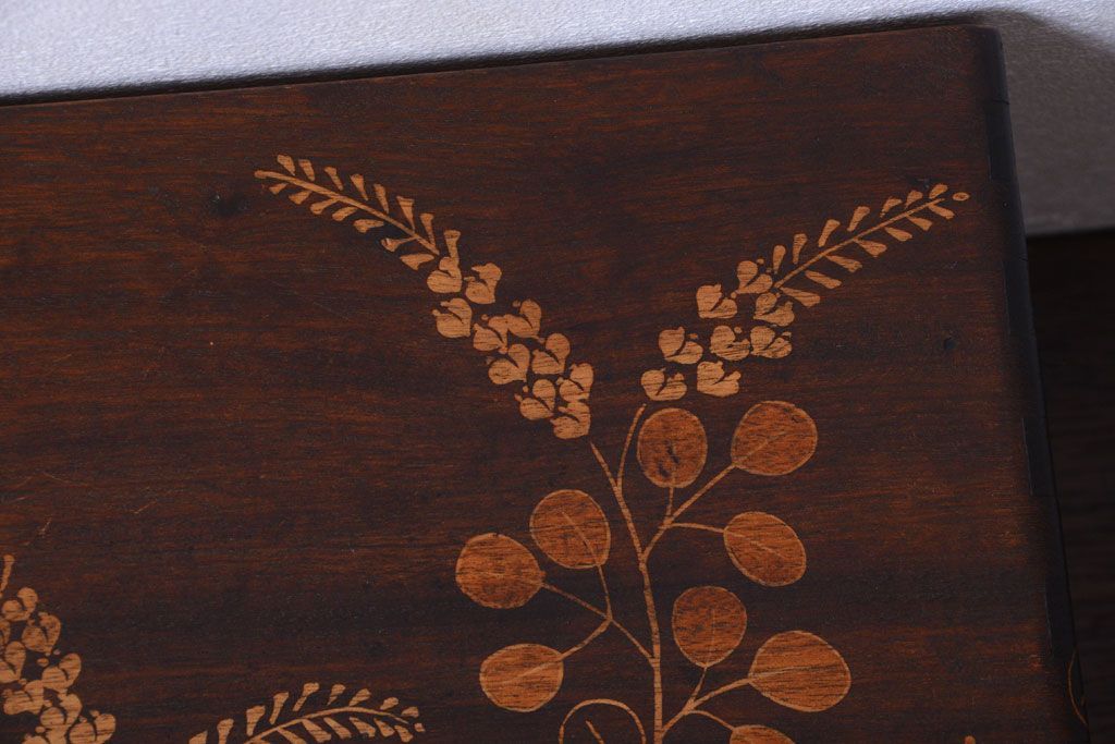 中古　民芸家具　萩の図　引き出し