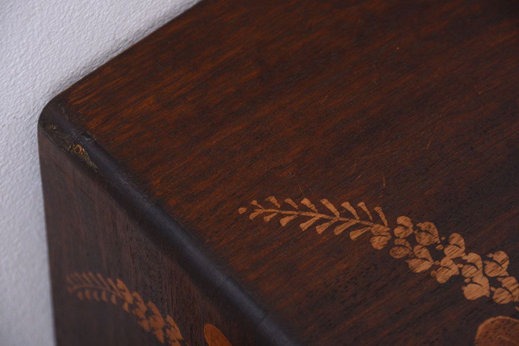 中古　民芸家具　萩の図　引き出し