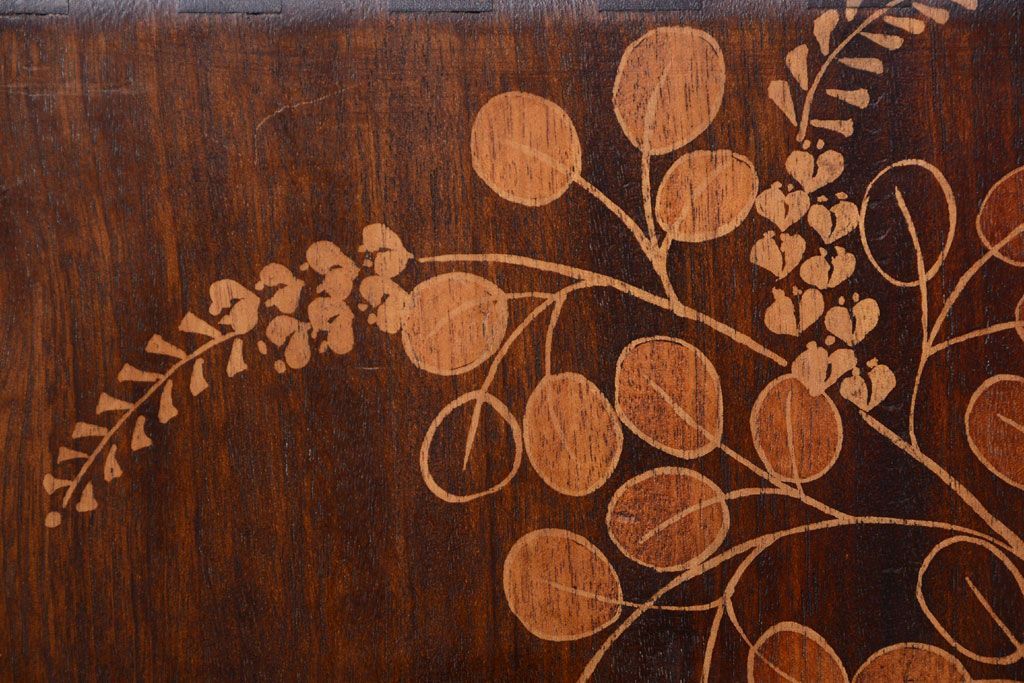 中古　民芸家具　萩の図　引き出し