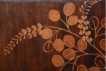 中古　民芸家具　萩の図　引き出し