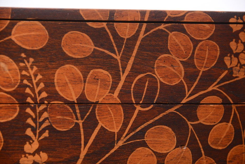 中古　民芸家具　萩の図　引き出し