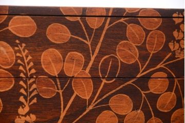 中古　民芸家具　萩の図　引き出し