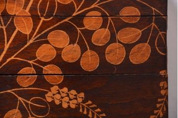 中古　民芸家具　萩の図　引き出し