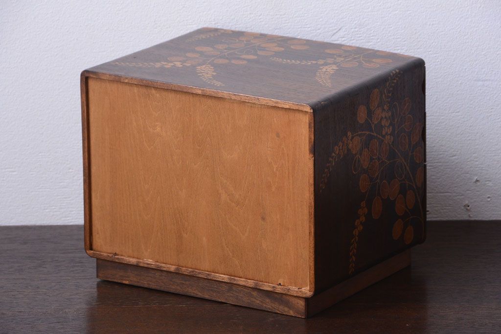 中古　民芸家具　萩の図　引き出し