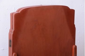 アンティーク家具　古民具・骨董　大正〜昭和期　高級品!朱漆塗が美しいアンティーク沈金鏡台