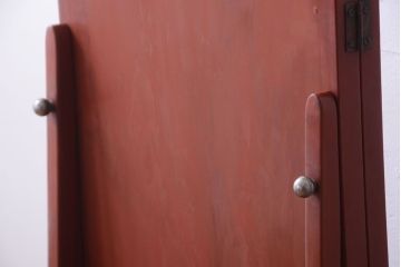 アンティーク家具　古民具・骨董　大正〜昭和期　高級品!朱漆塗が美しいアンティーク沈金鏡台