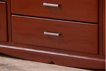 アンティーク家具　古民具・骨董　大正〜昭和期　高級品!朱漆塗が美しいアンティーク沈金鏡台