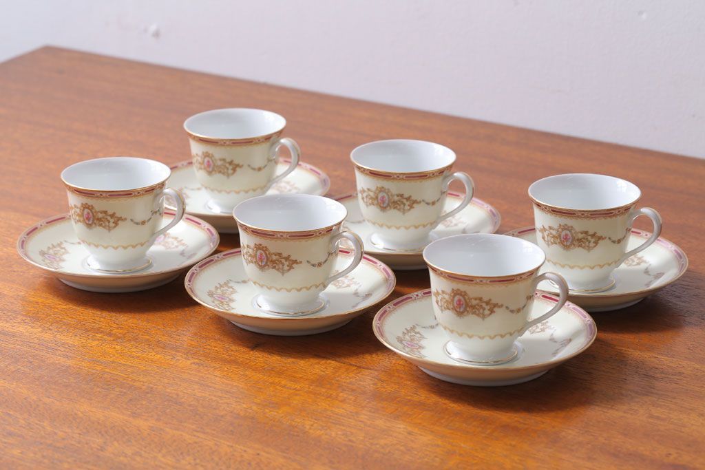 アンティーク雑貨　アンティーク　古いノリタケ　カップ&ソーサー6客セット